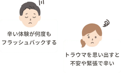 辛い体験がフラッシュバックする、トラウマを思い出すと不安や緊張で辛い